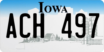 IA license plate ACH497