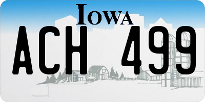 IA license plate ACH499