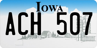IA license plate ACH507