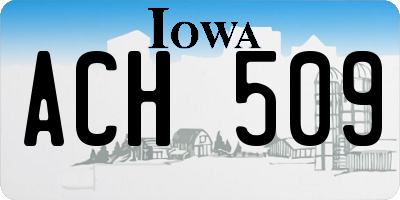 IA license plate ACH509