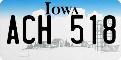 IA license plate ACH518