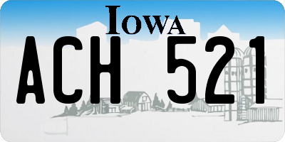 IA license plate ACH521
