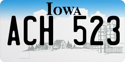 IA license plate ACH523
