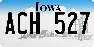 IA license plate ACH527