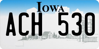 IA license plate ACH530