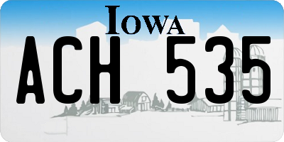 IA license plate ACH535