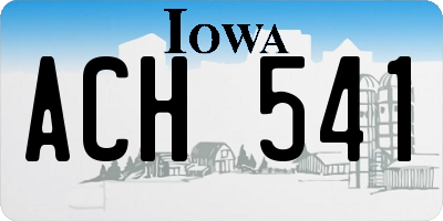 IA license plate ACH541