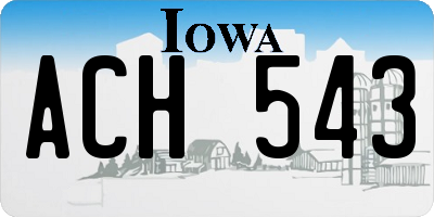 IA license plate ACH543
