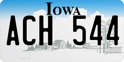 IA license plate ACH544