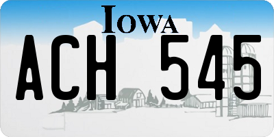 IA license plate ACH545
