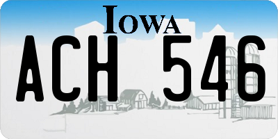 IA license plate ACH546
