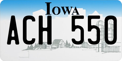 IA license plate ACH550