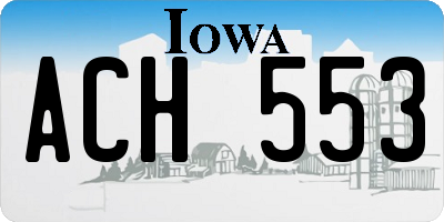 IA license plate ACH553