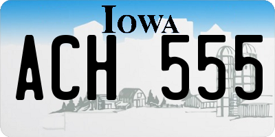 IA license plate ACH555