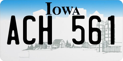 IA license plate ACH561