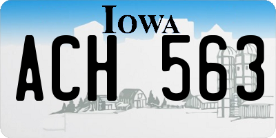 IA license plate ACH563