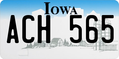IA license plate ACH565