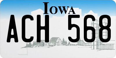 IA license plate ACH568