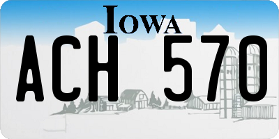 IA license plate ACH570