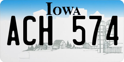 IA license plate ACH574