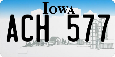 IA license plate ACH577