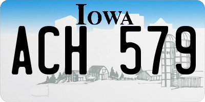 IA license plate ACH579