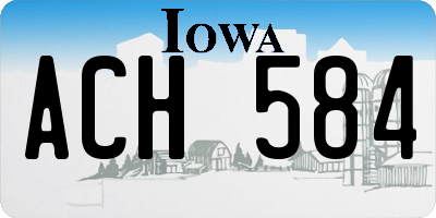 IA license plate ACH584