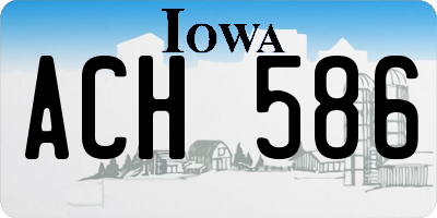 IA license plate ACH586