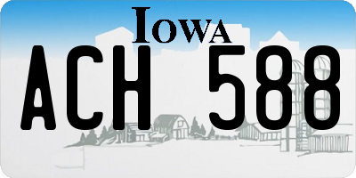 IA license plate ACH588