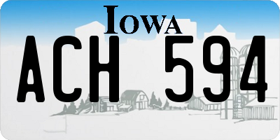 IA license plate ACH594