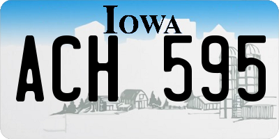IA license plate ACH595