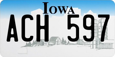 IA license plate ACH597