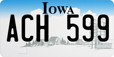 IA license plate ACH599