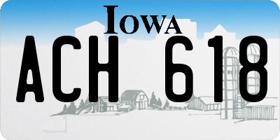IA license plate ACH618