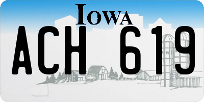 IA license plate ACH619