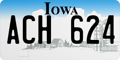 IA license plate ACH624