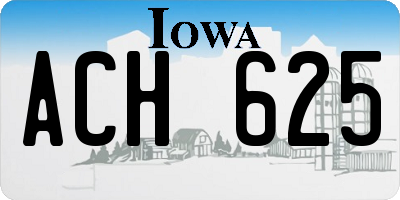 IA license plate ACH625