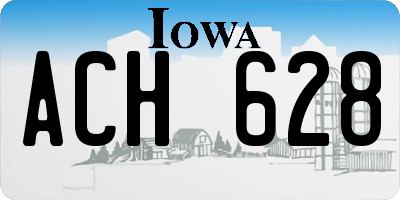 IA license plate ACH628