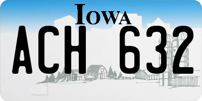 IA license plate ACH632