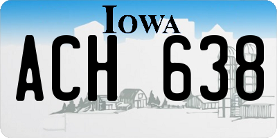 IA license plate ACH638