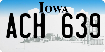 IA license plate ACH639