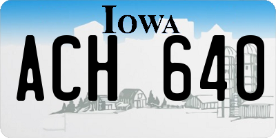 IA license plate ACH640