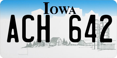 IA license plate ACH642