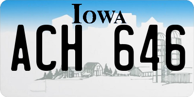 IA license plate ACH646