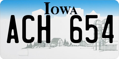 IA license plate ACH654