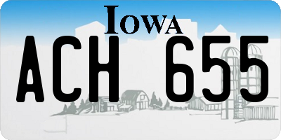 IA license plate ACH655