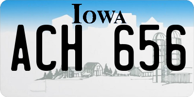 IA license plate ACH656