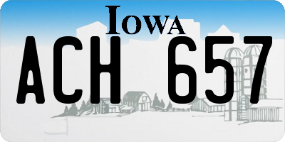 IA license plate ACH657