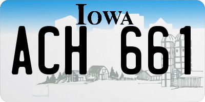 IA license plate ACH661