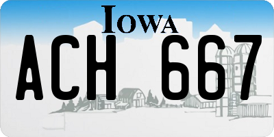 IA license plate ACH667